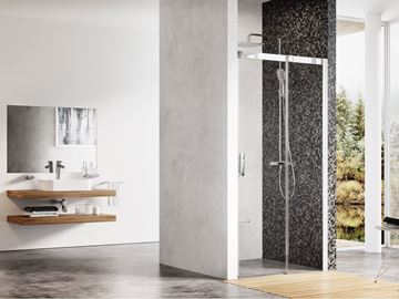 RAVAK MATRIX MSD2 110 R sprchové dvere 110x195 cm, posuvné, pravé, chróm lesk/sklo transparent 0WPD0C00Z1 Obrázek - fotka