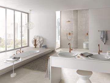 GROHE RAINSHOWER COSMOPOLITAN 310 horná sprcha pr. 310 mm, s ramenom, Water Saving, brúsený Warm Sunset 26066DL0 Obrázek - fotka