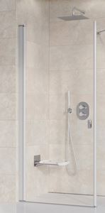RAVAK CHROME CRV1 80 sprchové dvere 80x195 cm, lietací, satin/sklo transparent
