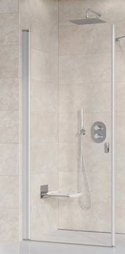 RAVAK CHROME CRV1 80 sprchové dvere 80x195 cm, lietací, satin/sklo transparent