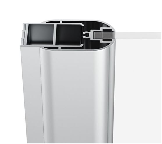RAVAK CHROME CRV1 90 sprchové dvere 90x195 cm, lietací, satin/sklo transparent 1QV70U01Z1 Obrázek - fotka