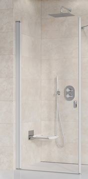 RAVAK CHROME CRV1 90 sprchové dvere 90x195 cm, lietací, satin/sklo transparent