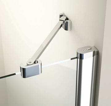 RAVAK CHROME CRV1 100 sprchové dvere 100x195 cm, lietacie, chróm lesk/sklo transparent 1QVA0C01Z1 Obrázek - fotka