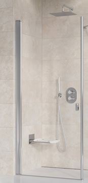 RAVAK CHROME CRV1 100 sprchové dvere 100x195 cm, lietacie, chróm lesk/sklo transparent
