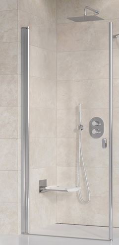 RAVAK CHROME CRV1 100 sprchové dvere 100x195 cm, lietacie, chróm lesk/sklo transparent 1QVA0C01Z1 Obrázek - Hlavní obrázek