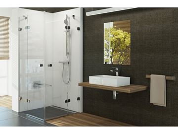 RAVAK BRILLIANT BSRV4 80 sprchovací kút 80x80 cm, rohový vstup, chróm/sklo transparent 1UV44A00Z1 Obrázek - fotka