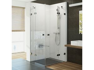 RAVAK BRILLIANT BSRV4 80 sprchovací kút 80x80 cm, rohový vstup, chróm/sklo transparent