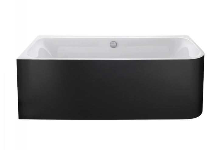 DURAVIT HAPPY D.2 rohová vaňa 180x80 cm, pre 2 osoby, s nožičkami, akrylát, biela/grafitová matná 700449800000000 Obrázek - Hlavní obrázek
