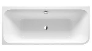 DURAVIT HAPPY D.2 rohová vaňa 180x80 cm, pre 2 osoby, s panelom a nožičkami, akrylát, biela/grafitová matná