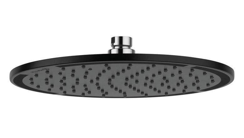 KLUDI A-QA horná sprcha pr. 250 mm, matná čierna/chróm 6432587-00 Obrázek - Hlavní obrázek