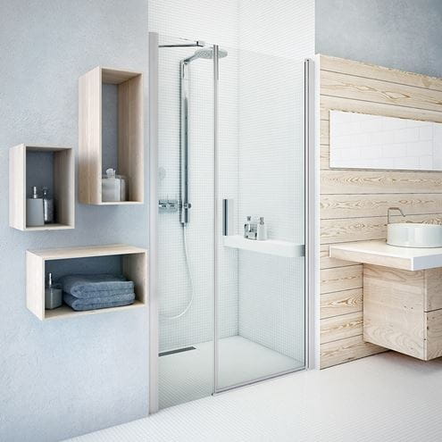ROTH TOWER LINE TCO1/900 sprchové dvere 90x200 cm, lietacie, striebro/sklo transparent 727-9000000-01-02 Obrázek - fotka