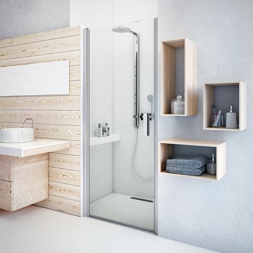 ROTH TOWER LINE TCN1/800 sprchové dvere 80x200 cm, lietacie, striebro/sklo transparent 728-8000000-01-02 Obrázek - fotka