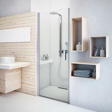 ROTH TOWER LINE TCN1/900 sprchové dvere 90x200 cm, lietacie, brillant/sklo transparent 728-9000000-00-02 Obrázek - fotka