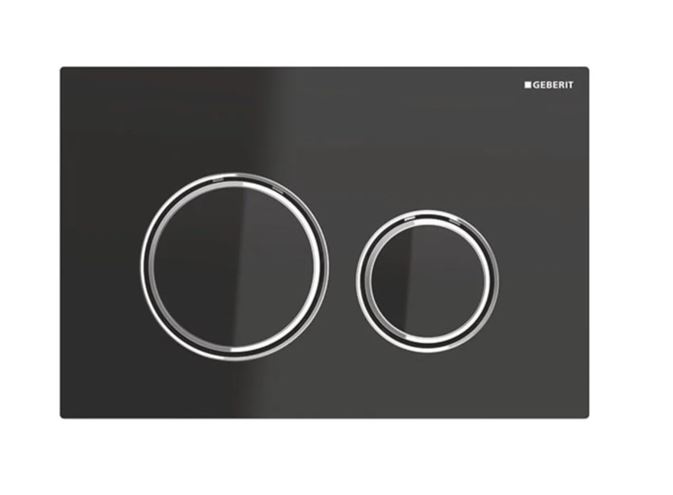 GEBERIT SIGMA 50 ROUND ovládacie tlačidlo pre dve splachovania, zinok/sklo, chróm/čierna 115.884.SJ.1 Obrázek - Hlavní obrázek