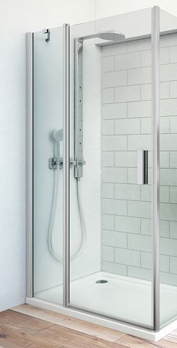 ROTH TOWER LINE TDO1/900 sprchové dvere 90x200 cm, lietacie, striebro/sklo transparent 724-9000000-01-02 Obrázek - Hlavní obrázek
