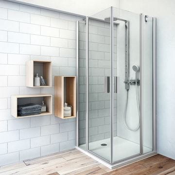 ROTH TOWER LINE TDO1/900 sprchové dvere 90x200 cm, lietacie, striebro/sklo transparent 724-9000000-01-02 Obrázek - fotka