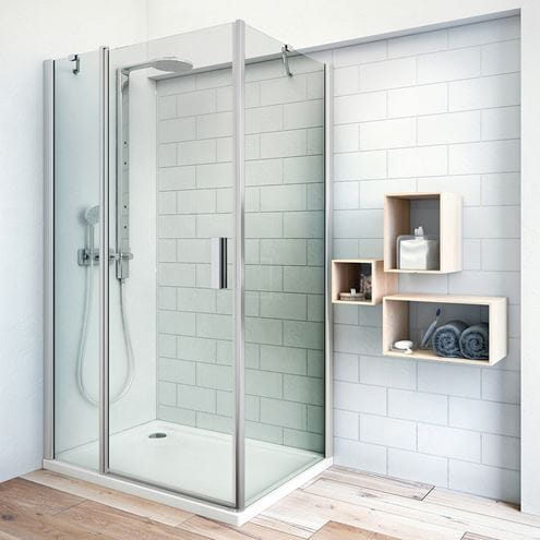 ROTH TOWER LINE TDO1/900 sprchové dvere 90x200 cm, lietacie, striebro/sklo transparent 724-9000000-01-02 Obrázek - fotka