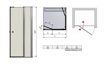 CONCEPT 200 sprchové dvere 80x200 cm, lietacie, aluchróm/sklo číre CON130805007 Obrázek - fotka