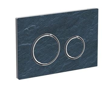 GEBERIT SIGMA 50 ROUND ovládacie tlačidlo pre dve splachovania, zinok/bridlica, chróm/bridlica Mustang
