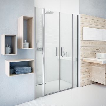 ROTH TOWER LINE TDN2/1400 sprchové dvere 140x200 cm, lietacie, brillant/sklo transparent 721-1400000-00-02 Obrázek - fotka