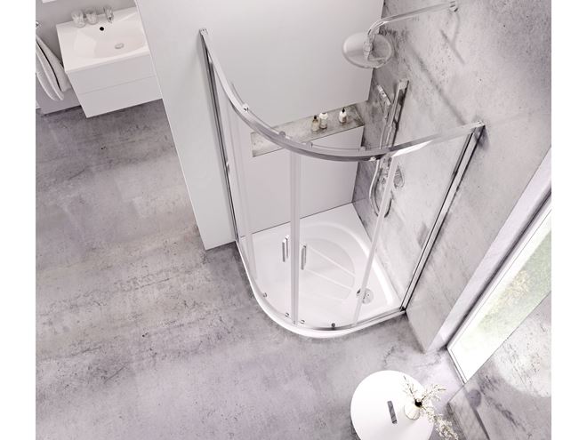 RAVAK ELIPSO PRO 90 sprchová vanička 90x90 cm, R500, liaty mramor, bez nožičiek, s protišmykom XA237701010 Obrázek - fotka