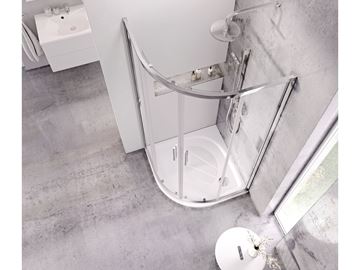 RAVAK ELIPSO PRO 90 sprchová vanička 90x90 cm, R500, liaty mramor, bez nožičiek, s protišmykom XA237701010 Obrázek - fotka