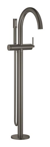 GROHE ATRIO vaňová batéria na podlahu, s prepínačom, so sprchovou súpravou, brúsený hard graphite 24368AL0 Obrázek - Hlavní obrázek