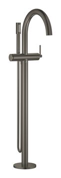GROHE ATRIO vaňová batéria na podlahu, s prepínačom, so sprchovou súpravou, brúsený hard graphite