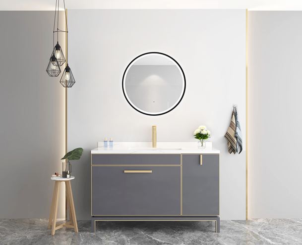 EASY zrkadlo 60 cm, s osvetlením, s reguláciou stmievania a teploty svetla, so senzorom, s vyhrievaním YM-218-B Obrázek - fotka