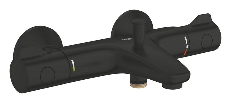 GROHE GROHTHERM 800 vaňová nástenná termostatická batéria, s prepínačom, matná čierna 1022032430 Obrázek - Hlavní obrázek