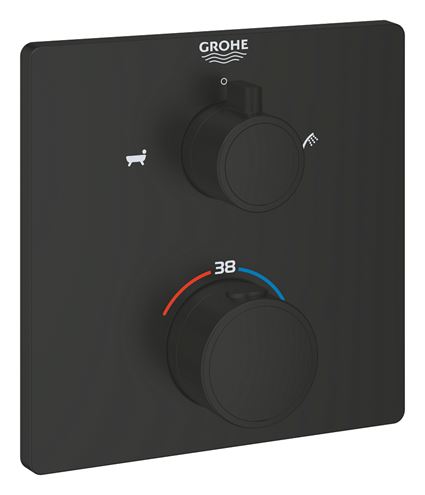 GROHE GROHTHERM vaňová podomietková termostatická batéria, pre 2 spotrebiče, matná čierna 1022112430 Obrázek - Hlavní obrázek