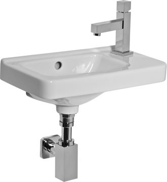 JIKA CUBITO PURE umývadielko 45 cm, s otvorom pre batériu vpravo, s prepadom