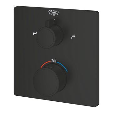 GROHE GROHTHERM vaňová podomietková termostatická batéria, pre 2 spotrebiče, matná čierna 1022112430 Obrázek - fotka