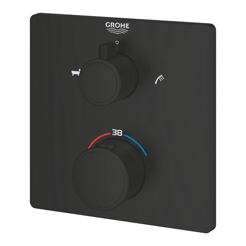 GROHE GROHTHERM vaňová podomietková termostatická batéria, pre 2 spotrebiče, matná čierna 1022112430 Obrázek - fotka