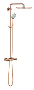 GROHE EUPHORIA SYSTEM 310 sprchový set s termostatickou batériou, horná sprcha, ručná sprcha s 3 prúdmi, tyč, hadica, warm sunset