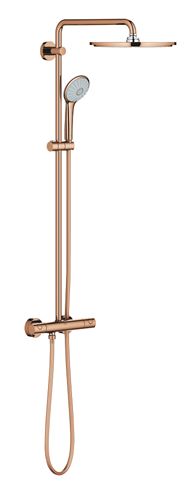 GROHE EUPHORIA SYSTEM 310 sprchový set s termostatickou batériou, horná sprcha, ručná sprcha s 3 prúdmi, tyč, hadica, warm sunset 26075DA0 Obrázek - Hlavní obrázek