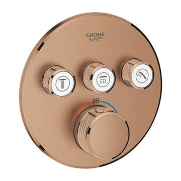 GROHE GROHTHERM SMARTCONTROL podomietková termostatická batéria, pre 3 spotrebiče, Water Saving, brúsený warm sunset