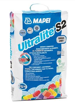 MAPEI ULTRALITE S2 lepidlo na veľkoformátové obklady a dlažby 15 kg, šedá