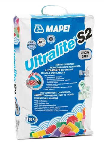 MAPEI ULTRALITE S2 lepidlo na veľkoformátové obklady a dlažby 15 kg, šedá 2430515PL Obrázek - Hlavní obrázek