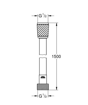 GROHE RELEXAFLEX sprchová hadica 1500 mm, hladká, AntiFold, plast, chróm 28151002 Obrázek - fotka