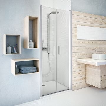 ROTH TOWER LINE TCN2/1100 sprchové dvere 110x200 cm, lietacie, brillant/sklo transparent 731-1100000-00-02 Obrázek - fotka