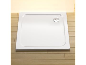RAVAK PERSEUS PRO CHROME 90 sprchová vanička 90x90 cm, liaty mramor, bez nožičiek XA047701010 Obrázek - fotka