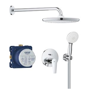 GROHE BAUEDGE sprchový set s podomietkovou batériou, horná sprcha, ručná sprcha s 2 prúdmi, hadica, držiak, chróm