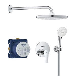GROHE BAUEDGE sprchový set s podomietkovou batériou, horná sprcha, ručná sprcha s 2 prúdmi, hadica, držiak, chróm