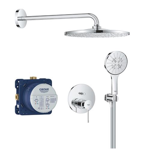 GROHE ESSENCE NEW sprchový set s podomietkovou batériou, horná sprcha, ručná sprcha s 3 prúdmi, hadica, držiak, chróm 25287000 Obrázek - Hlavní obrázek
