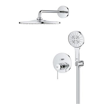 GROHE ESSENCE NEW sprchový set s podomietkovou batériou, horná sprcha, ručná sprcha s 3 prúdmi, hadica, držiak, chróm 25287000 Obrázek - fotka