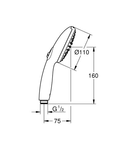 GROHE TEMPESTA 110 ručná sprcha pr. 110 mm, 2 prúdy, chróm 27597003 Obrázek - fotka