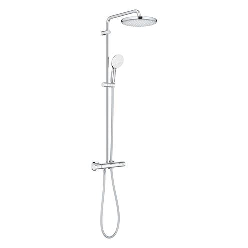 GROHE TEMPESTA SYSTEM 250 sprchový set s termostatickou batériou, horná sprcha, ručná sprcha s 2 prúdmi, tyč, hadica, Water Saving, chróm 26670001 Obrázek - fotka