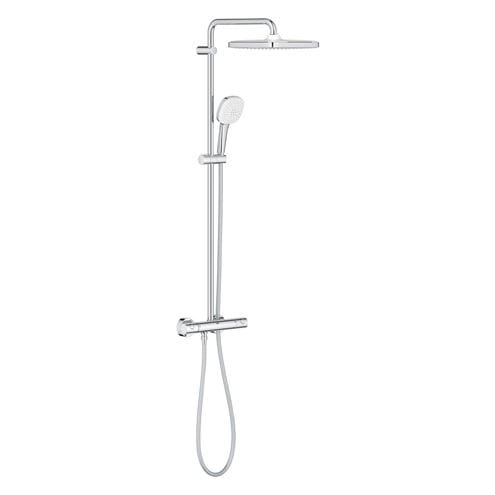 GROHE TEMPESTA SYSTEM 250 CUBE sprchový set s termostatickou batériou, horná sprcha, ručná sprcha s 2 prúdmi, tyč, hadica, Water Saving, chróm 26689001 Obrázek - Hlavní obrázek
