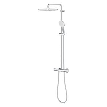 GROHE TEMPESTA SYSTEM 250 CUBE sprchový set s termostatickou batériou, horná sprcha, ručná sprcha s 2 prúdmi, tyč, hadica, Water Saving, chróm 26689001 Obrázek - fotka